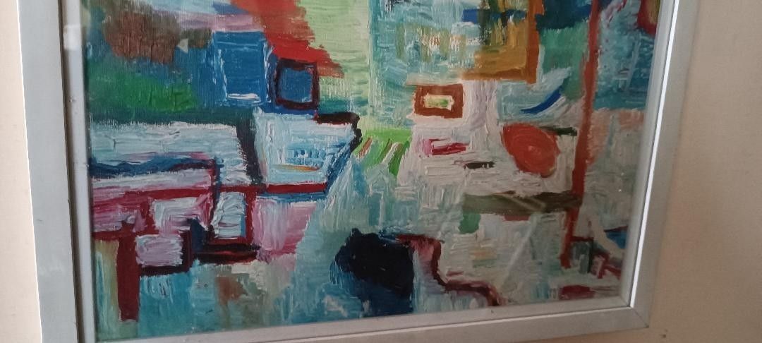 Abstract Painting Oil On Canvas Simone Ciani photo vintage