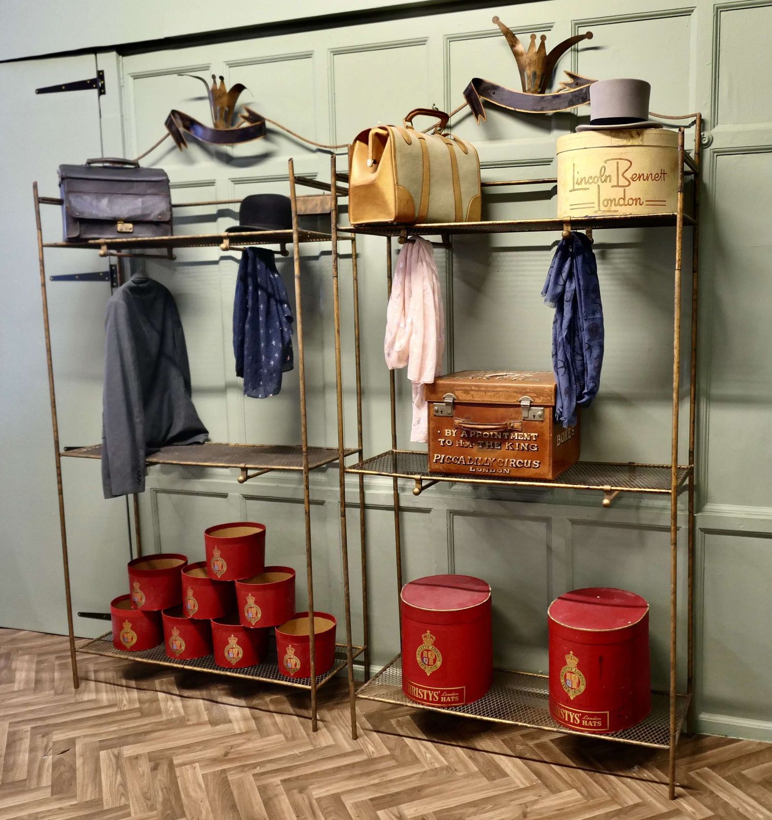 A Pair Of French Art Deco Outfitter’s Shop Display Shelf Units photo furniture