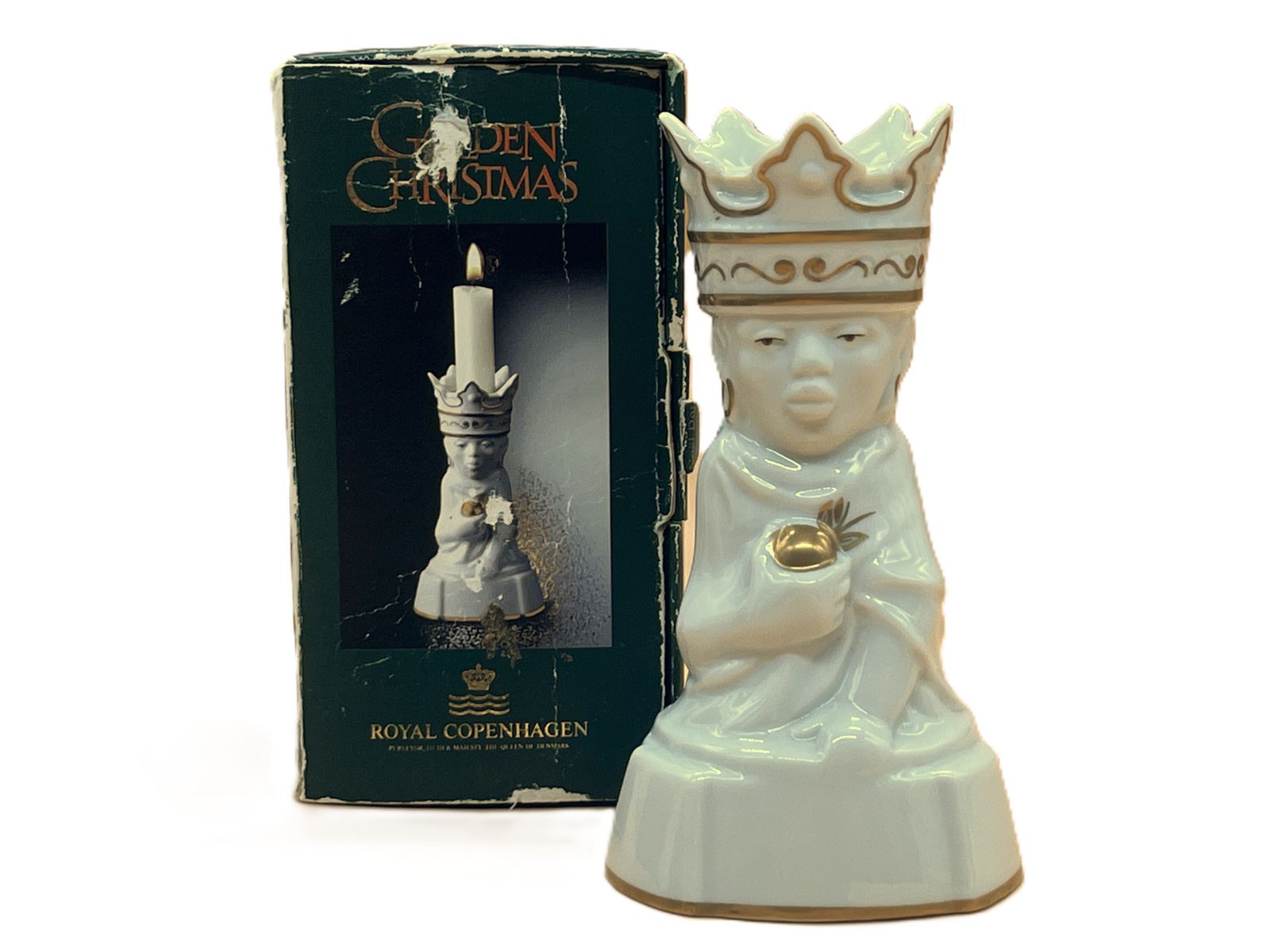 Royal Copenhagen Porcelain 3 Wise Men Candlesticks In Original Boxes. No's 333, 334 & 335. photo 395.0