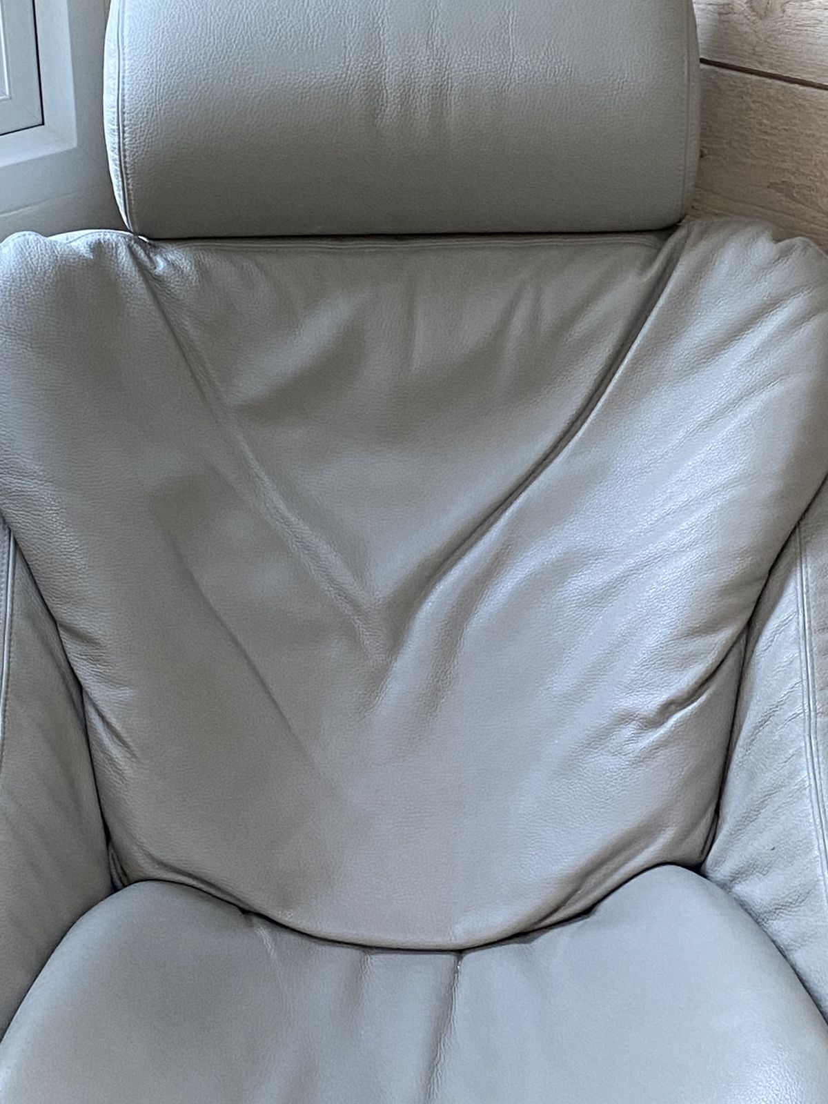 Kroken Grey Leather Armchairs Mid Century Bought From Roche Bobois (Receipt) Two Chairs photo 750.0