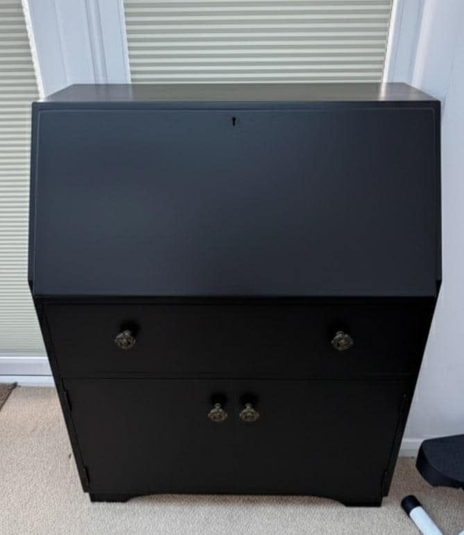 Home Desk Writing Bureau Custom Order Black Space Saving Home Office Furniture. photo furniture