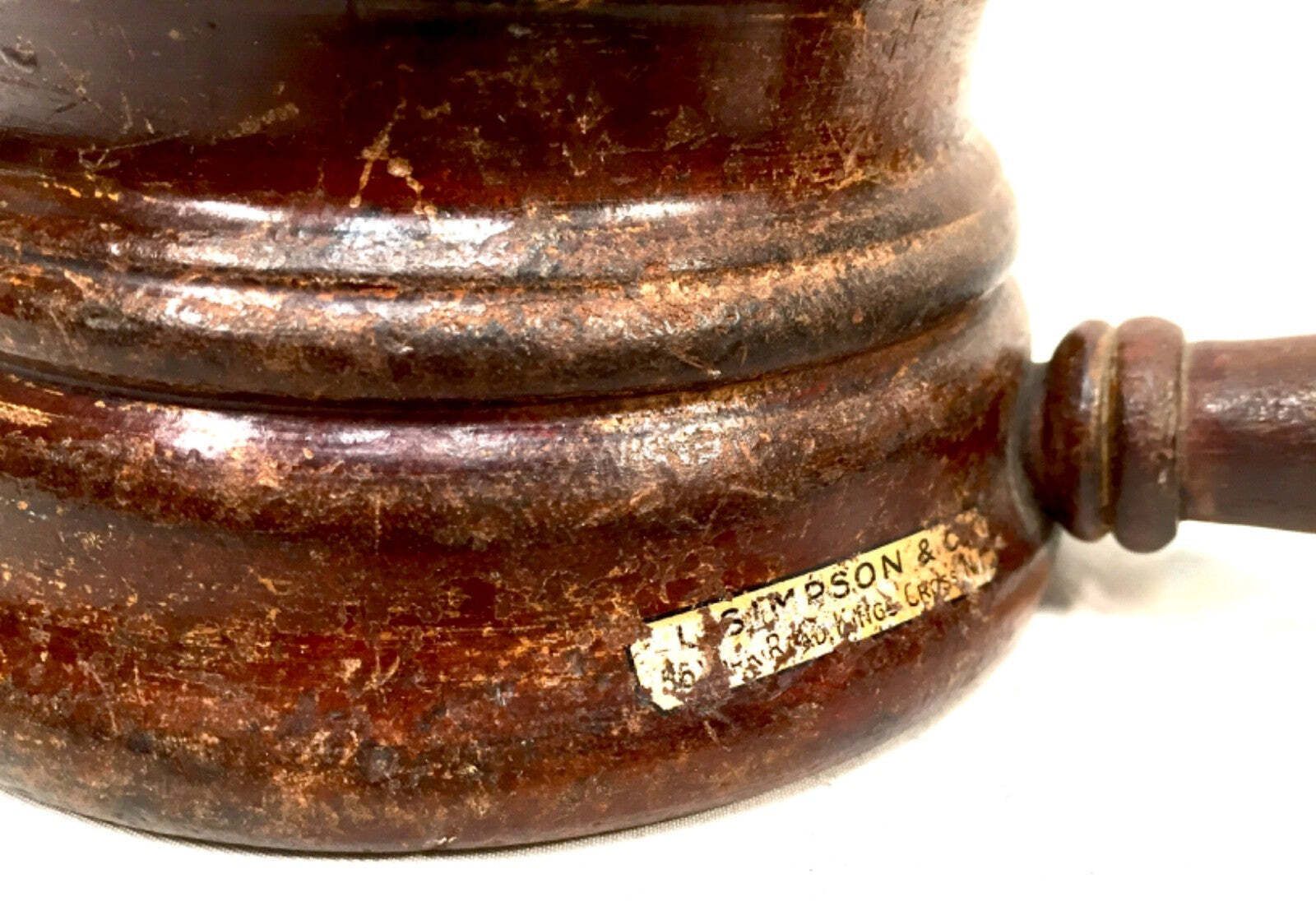 Antique Arts And Crafts Treen Oak Wood Masonic Collection Box Offering Bowl C.1920 photo Home Decor