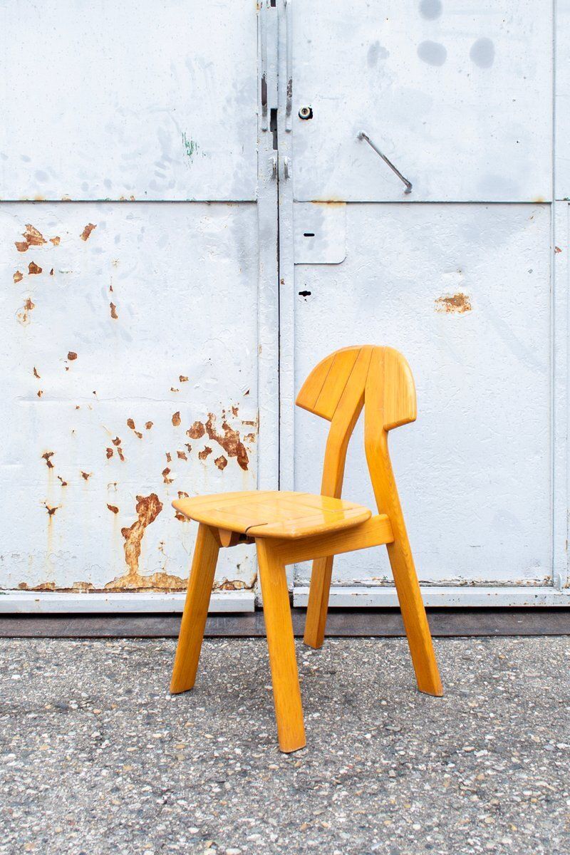 Folding Oak Chair, Italy, 1970s photo furniture