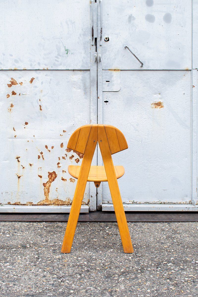 Folding Oak Chair, Italy, 1970s photo Furniture