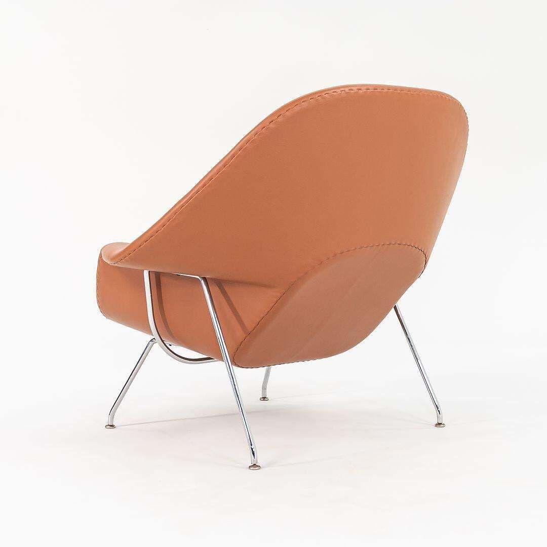 1990s Eero Saarinen Womb Chair And Ottoman In New Cognac Leather Model 70l & 74y photo vintage