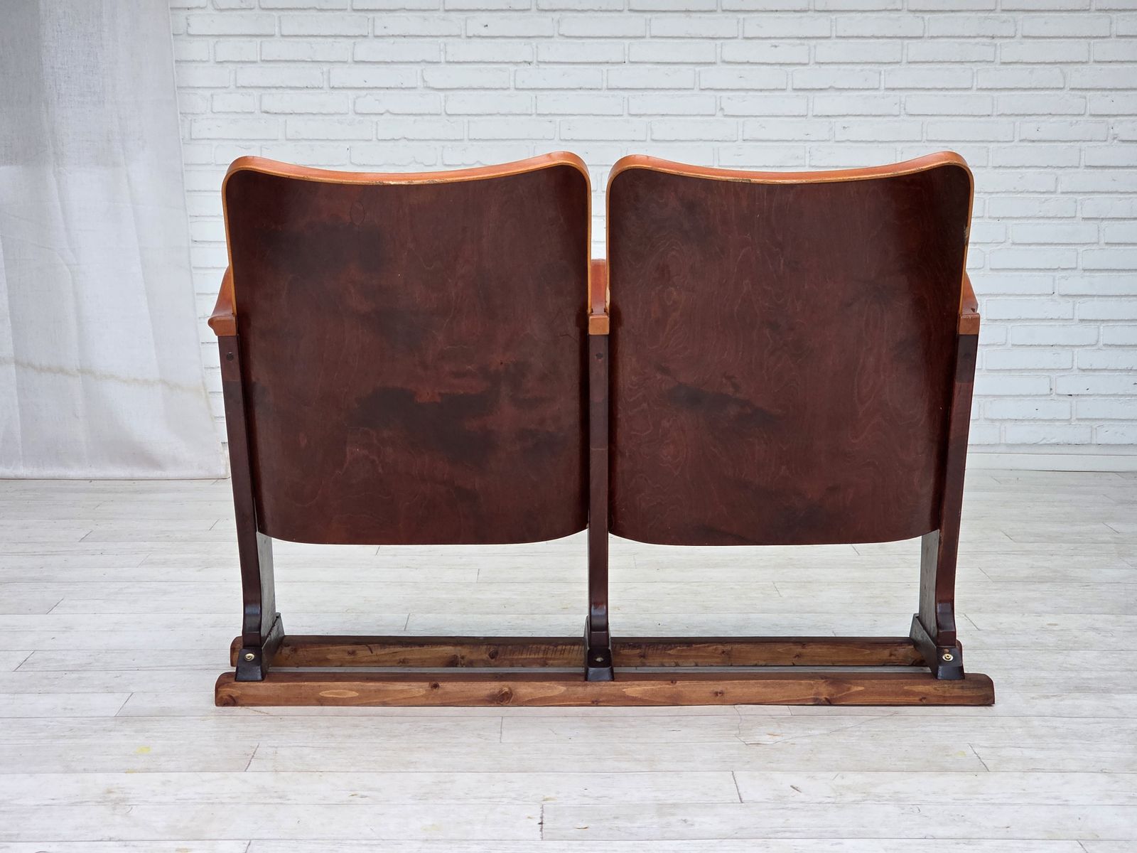 photo vinterior 1950s, Danish Cinema/Theater Armchairs, Furniture Velour, Original Condition.