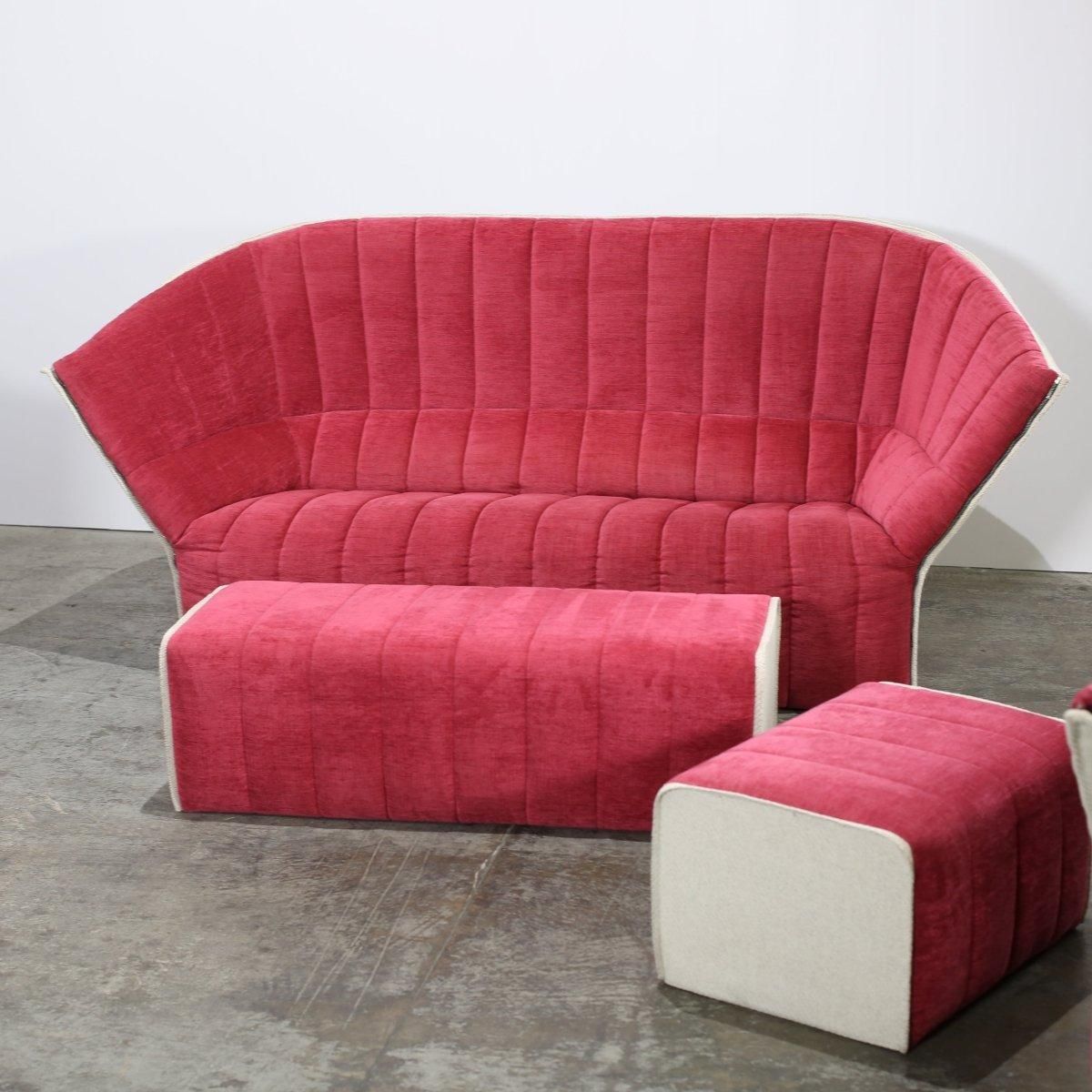 2960.1 Ligne Roset Moël Three Seater Sofa And Bench By Inga Sempé photo