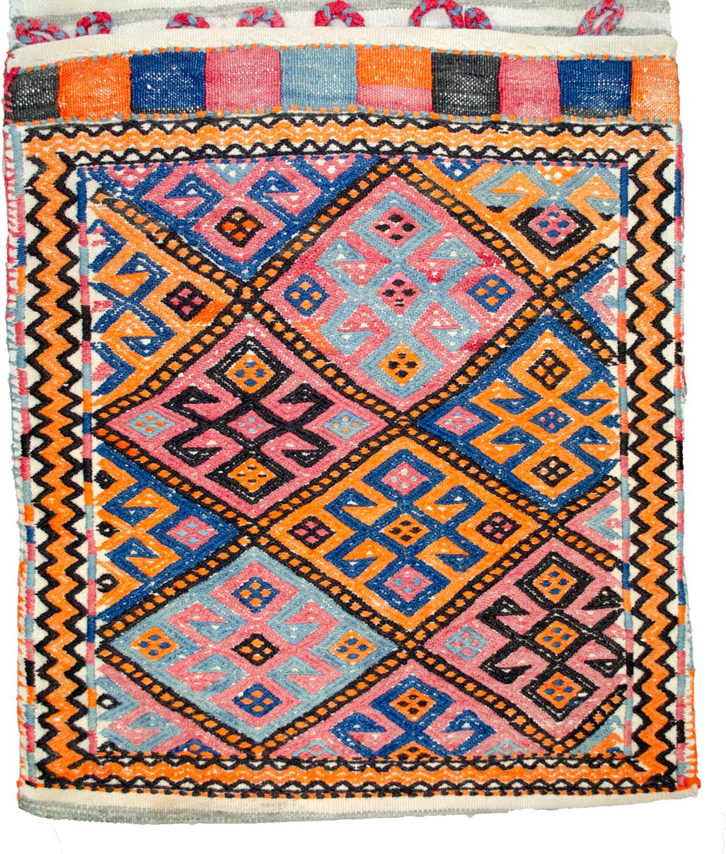 Antique Azarbijan Khorjin Bag 128x49cm photo Textiles