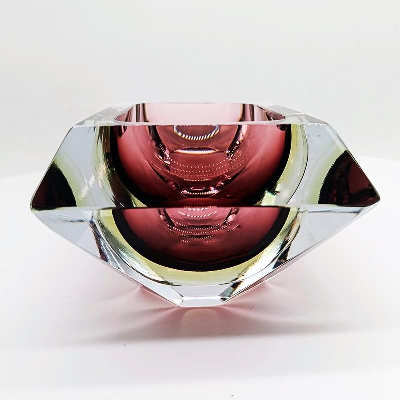 1960s Rectangular Multifaceted Ashtray Or Catch All In Murano Glass By Flavio Poli For Seguso. Made In Italy. photo 291.0