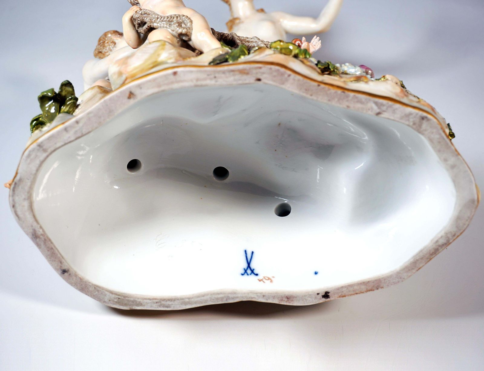 photo for sale Large Mythological Meissen Group 'The Catch Of The Triton', J.J. Kändler, C 1860