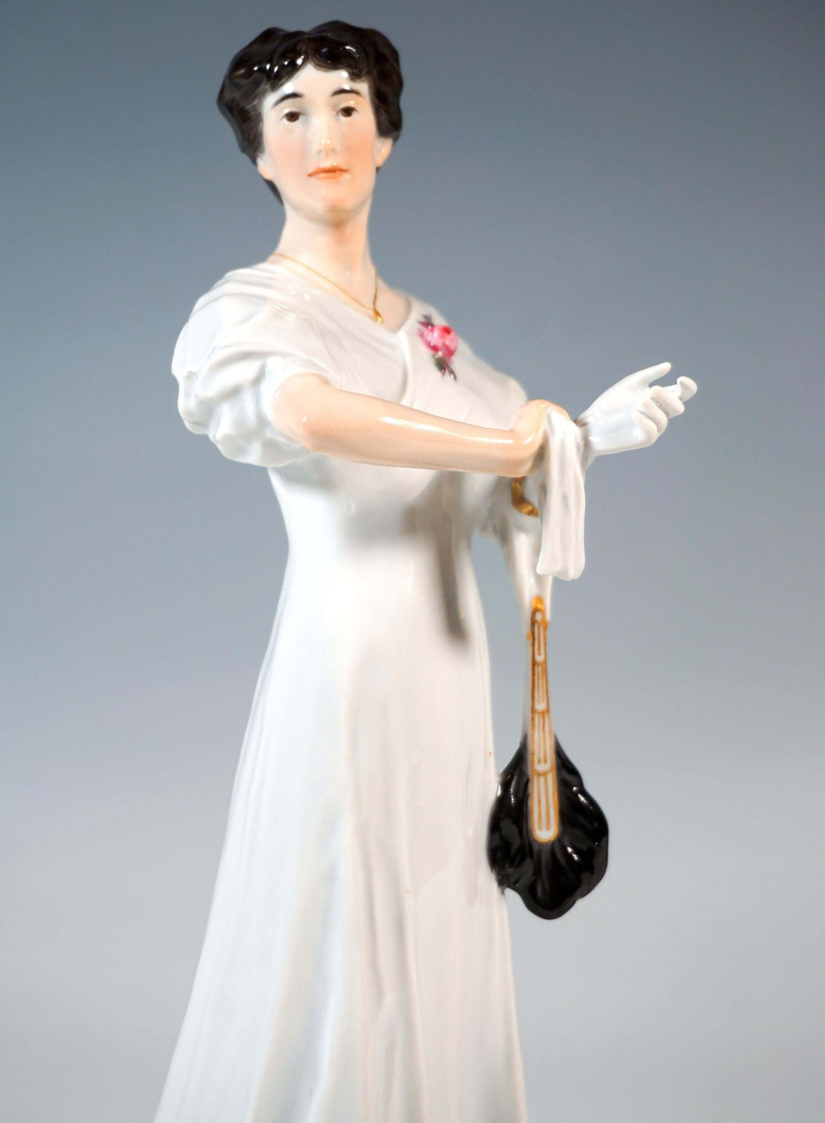 Meissen Art Nouveau Figurine, Ballroom Lady, By Rudolf Hentschel, Circa 1910 photo 3228.0