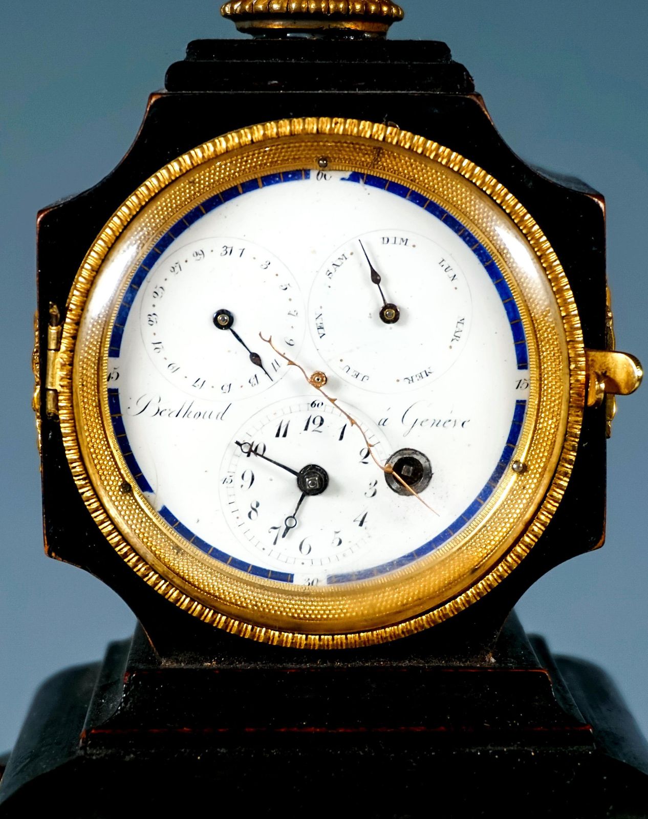 photo for sale Noble Viennese Jewel Case With Enamel Paintings, Bronze Figures & Clock, Ca 1870