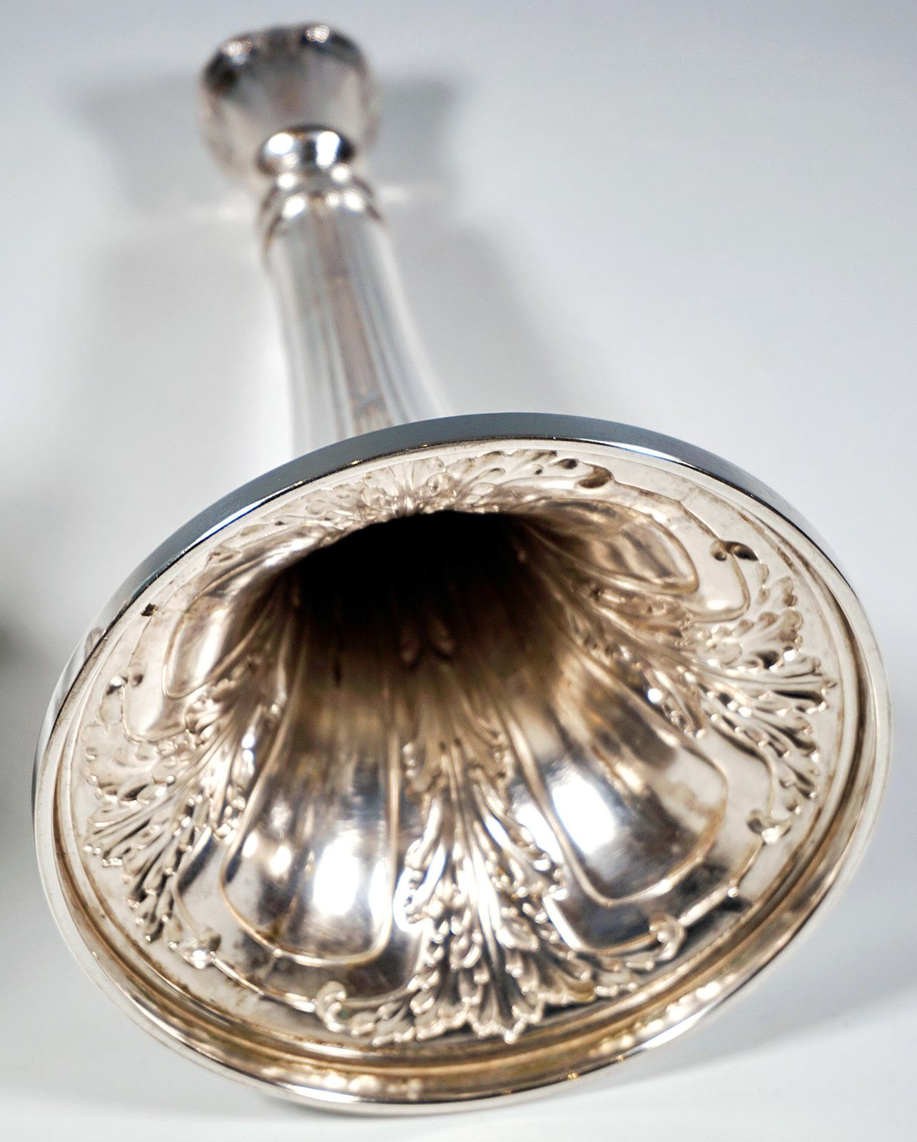 Large 7 Flame Silver Candelabra With Acanthus Decor, J.C. Klinkosch Vienna, 1925 photo buy
