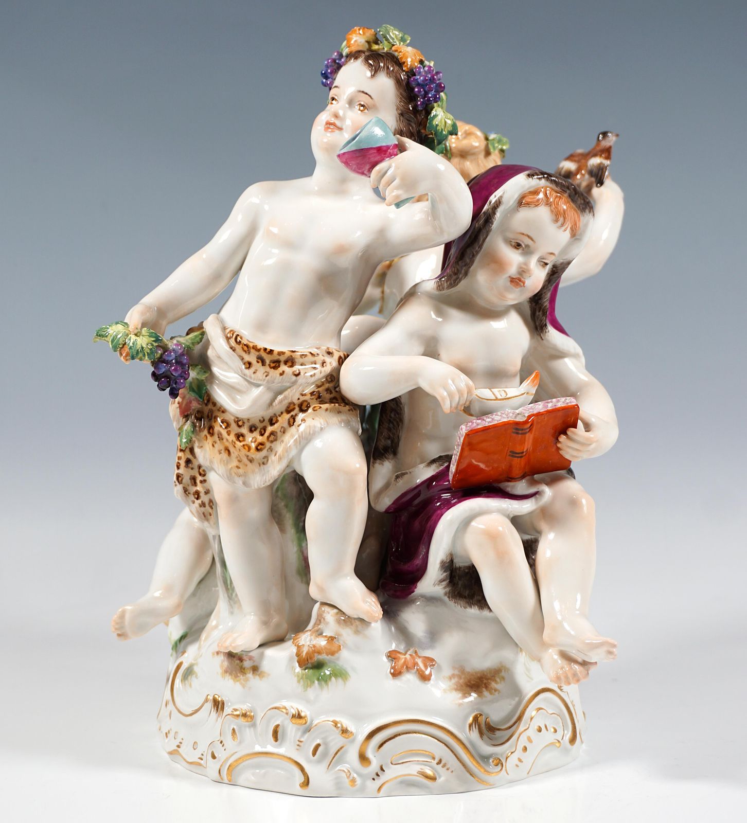 Large Meissen Cupid Group 'Allegory   The Four Seasons', By Leuteritz, Ca. 1880 photo furniture