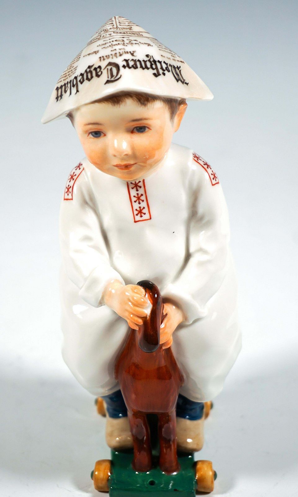 Meissen Art Nouveau Figurine, Boy On Wooden Horse, By Konrad Hentschel, 1905 photo 2487.0