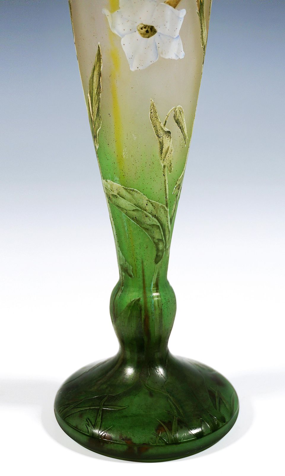 Art Nouveau Cameo Vase With Nicotiana Decor, Daum Nancy, France, Ca 1900 1905 photo buy