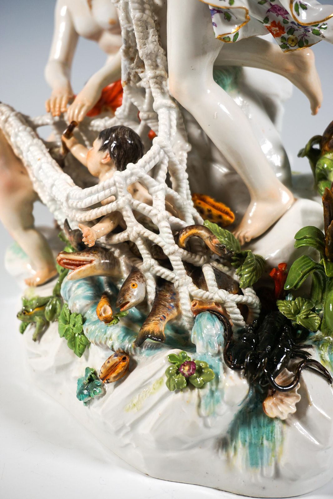 photo furniture Large Mythological Meissen Group 'The Catch Of The Triton', J.J. Kändler, C 1870