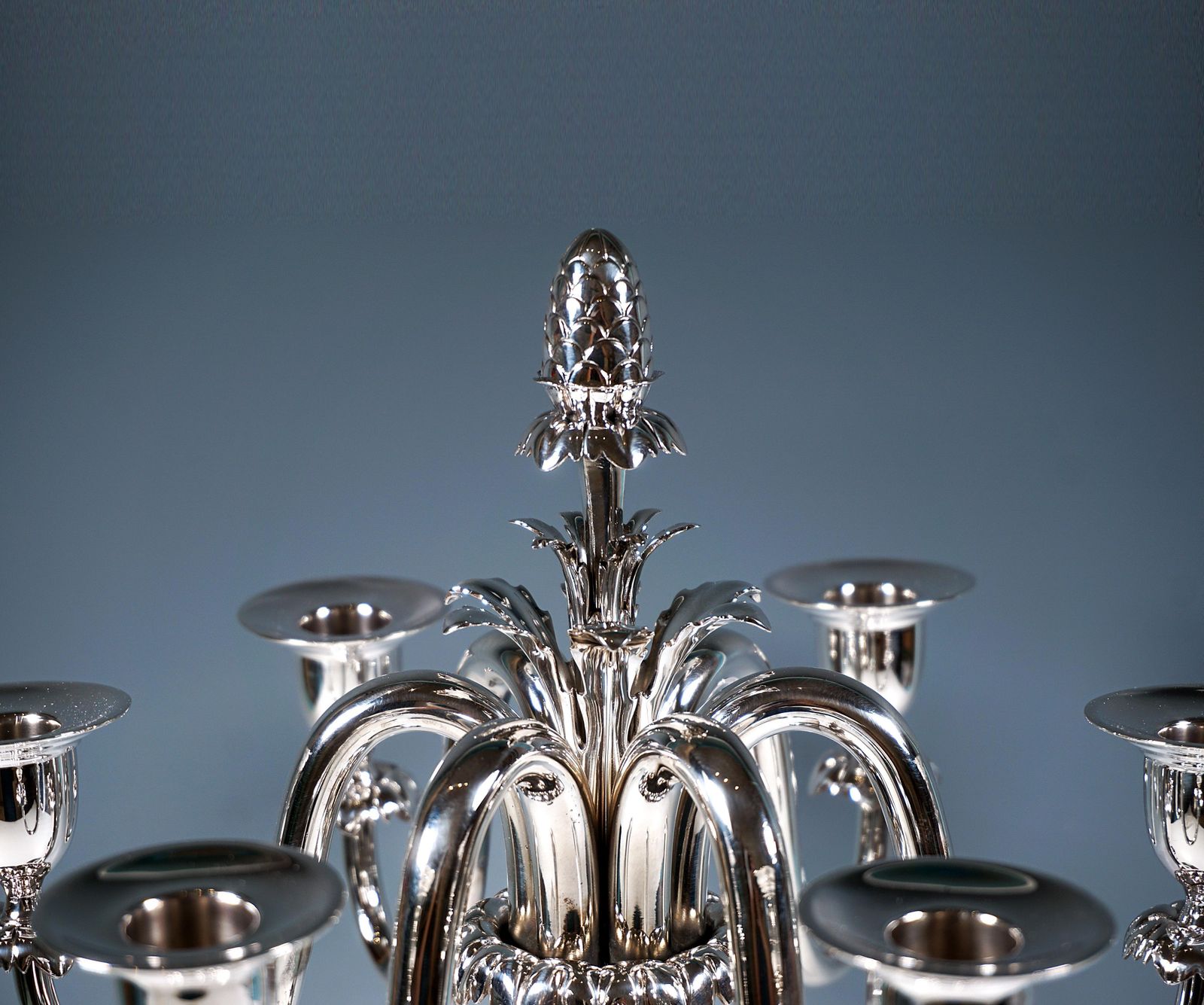Pair Of 6 Flame Art Nouveau Silver Candelabra, By J.C. Klinkosch Vienna, Ca 1900 photo vinterior