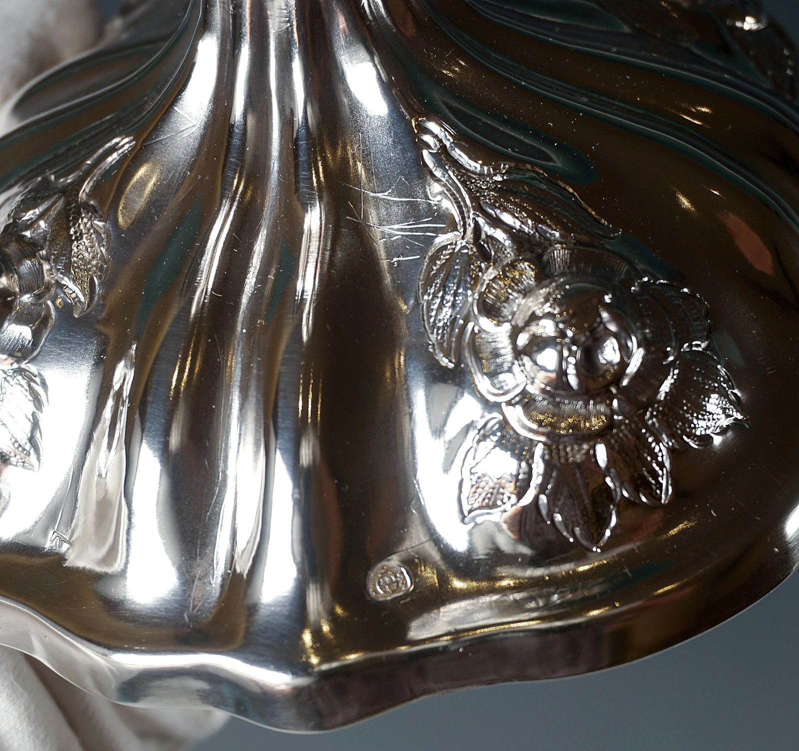 Home Decor Pair Of Antique Vienna 3 Flame Biedermeier Silver Candle Holders, Dated 1857 photo
