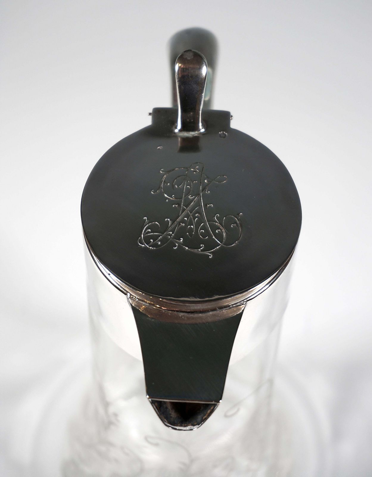 Art Nouveau Cut Glass Carafe With Silver Mount, By Robert Macher, Vienna 1900 photo Home Decor