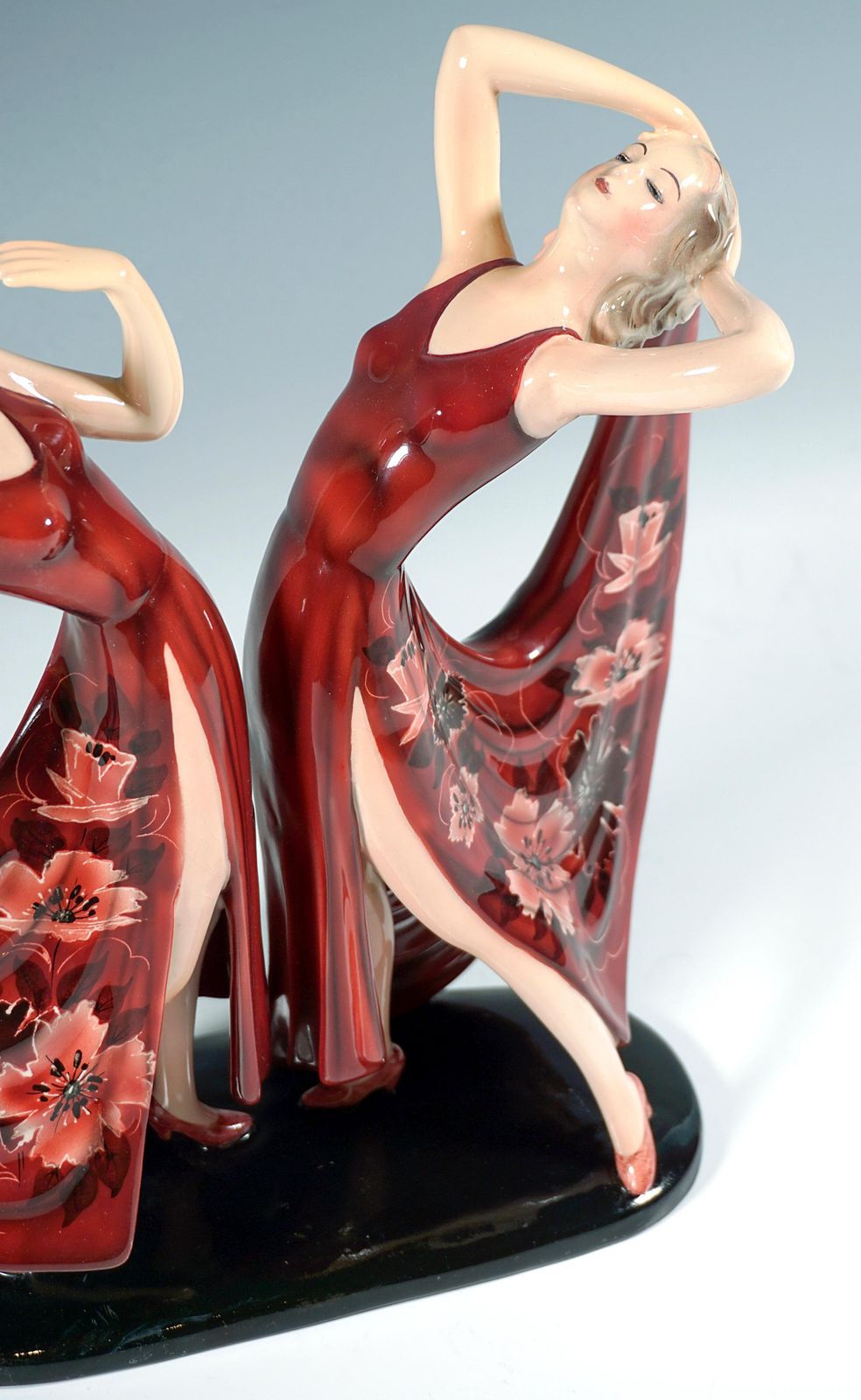 Goldscheider Art Déco Twin Dancers 'Dolly Sisters', By Stephan Dakon, Ca 1939 photo buy