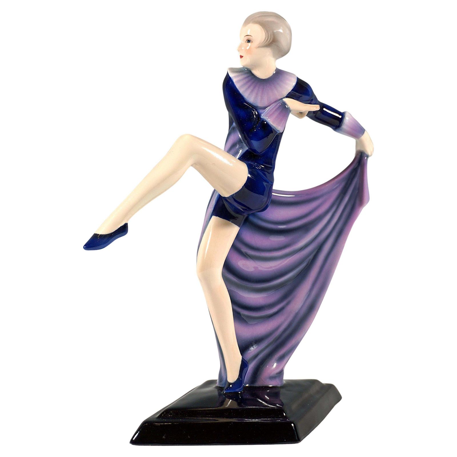 Goldscheider Vienna Art Déco Figure Posing Dancer With Cloth, By Lorenzl C. 1939