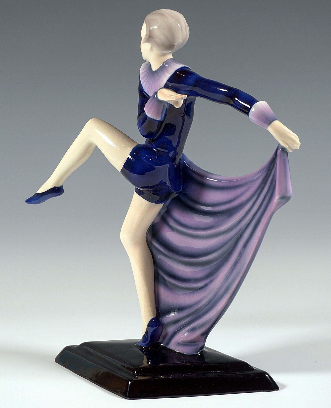 Goldscheider Vienna Art Déco Figure Posing Dancer With Cloth, By Lorenzl C. 1939 photo Art