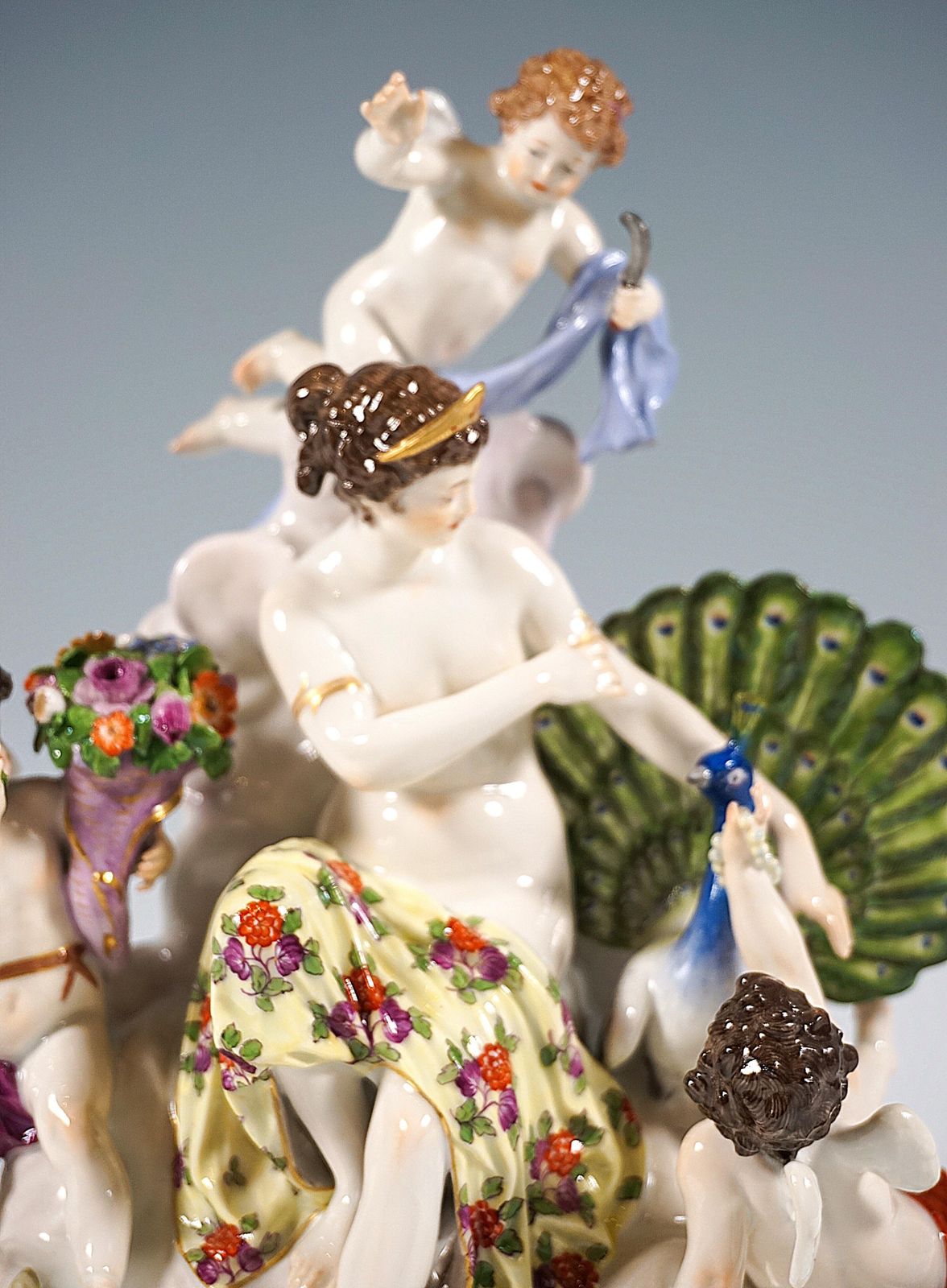 Meissen Art Nouveau Group 'The Air' By Paul Helmig, Germany Around 1900 photo buy