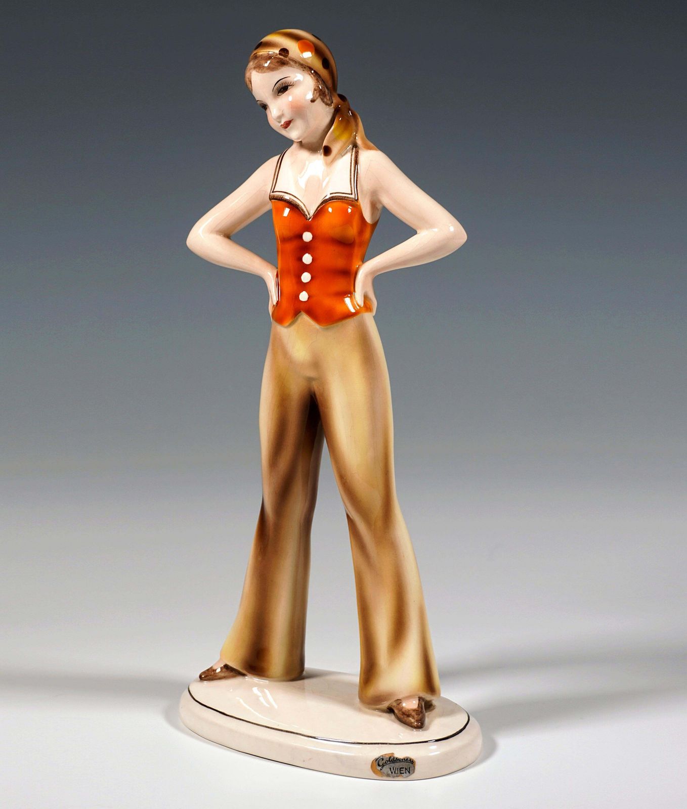 Goldscheider Art Déco Figure, Girl With Headscarf, By Stephan Dakon, Ca 1933 photo furniture