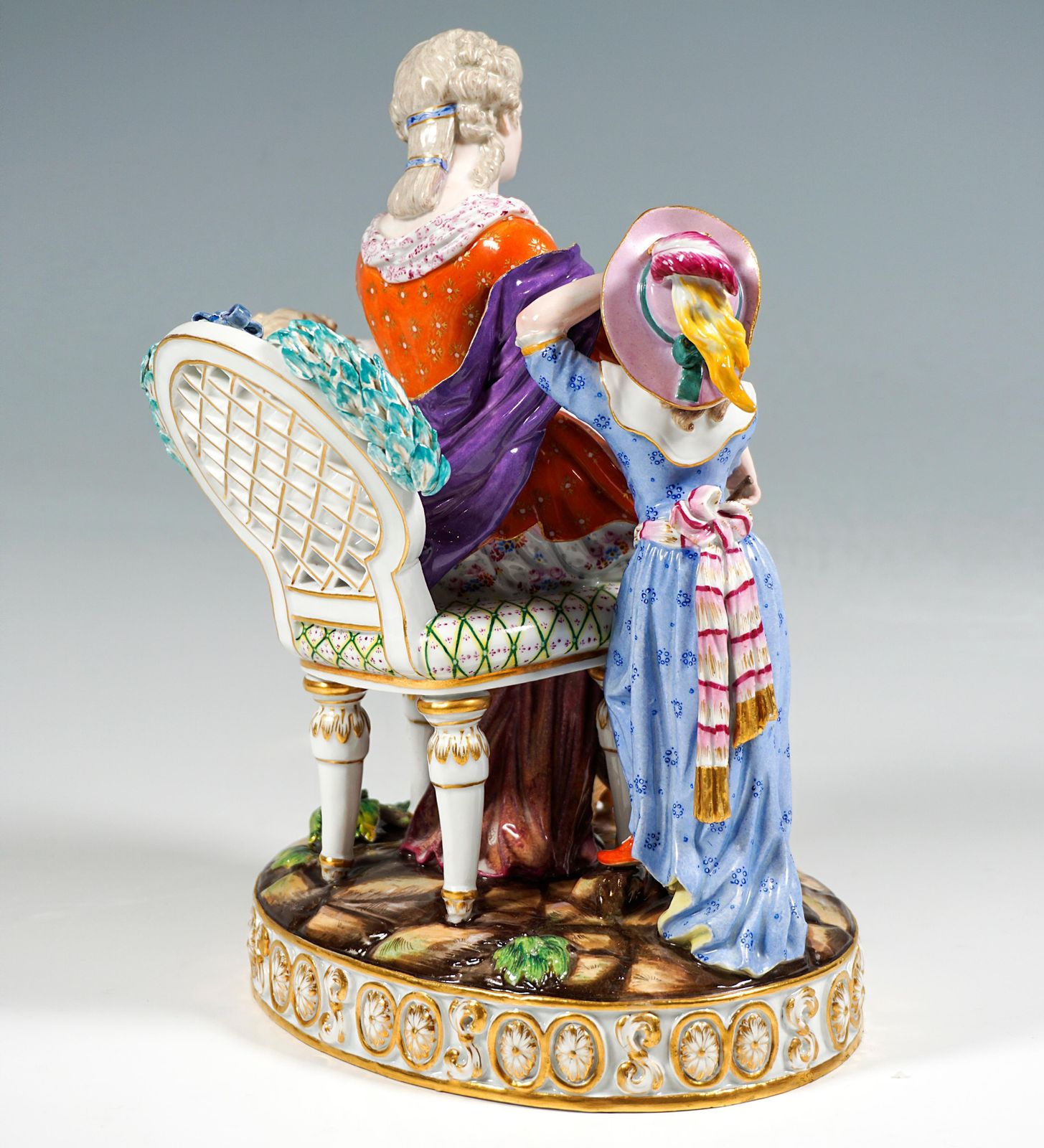 Early Meissen Rococo Group 'Love And Indulgence' By J.C. Schönheit, Ca 1840 photo for sale