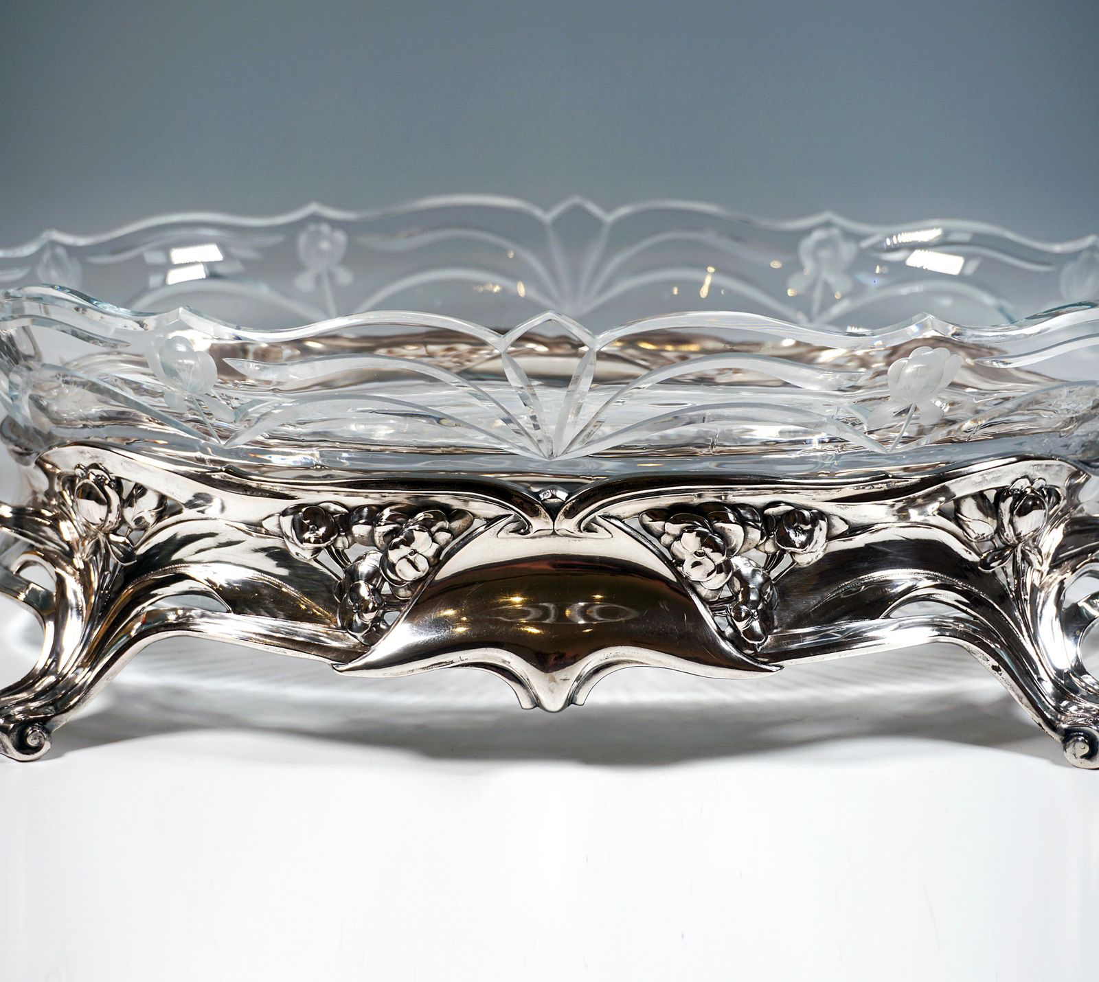 Art Nouveau Silver Jardinière, Bruckmann & Sons For Lazarus Posen Germany C 1900 photo 4796.0