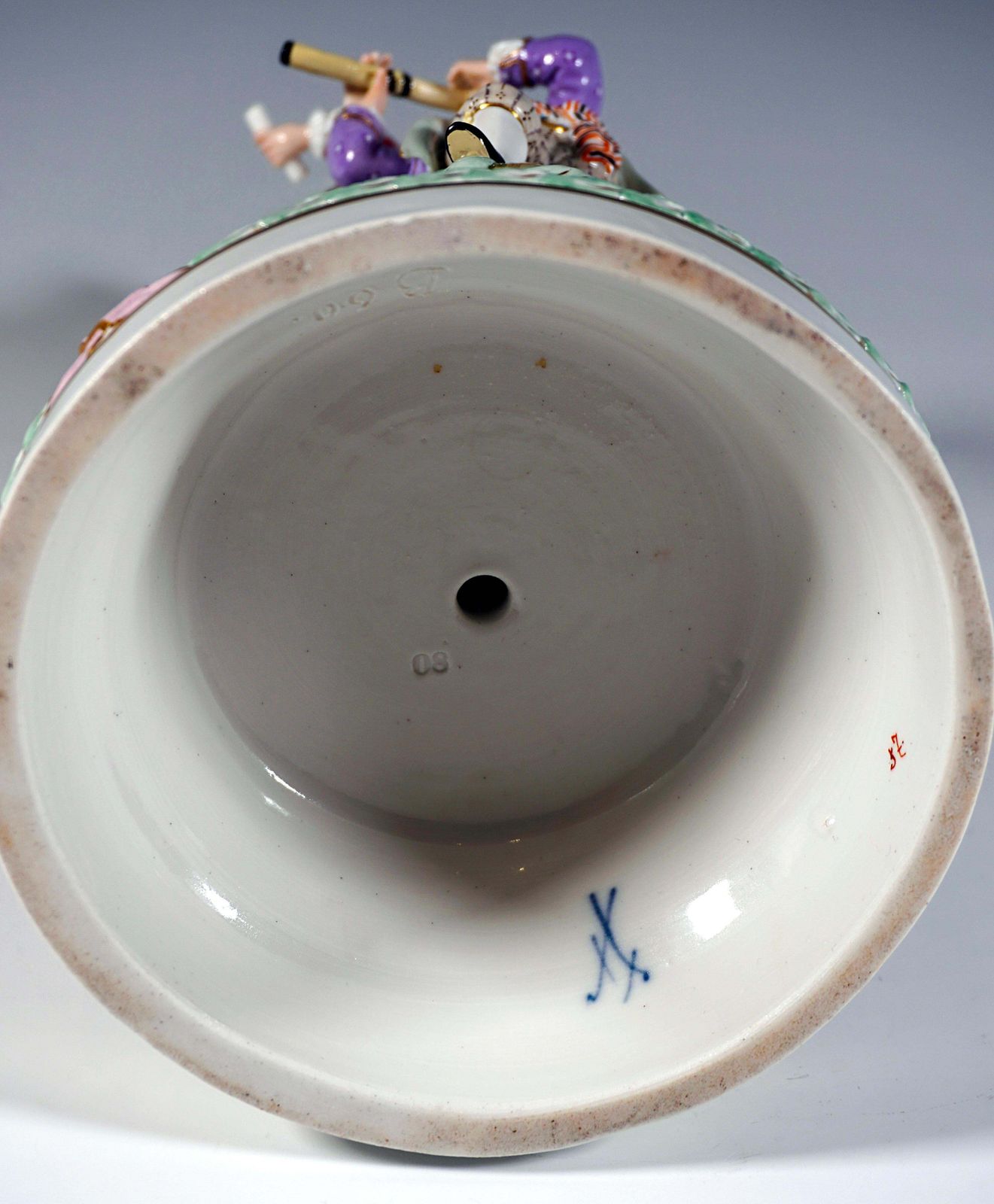 Meissen Porcelain Group Four Gardener Children Playing Music, J.J. Kaendler 1850 photo vintage