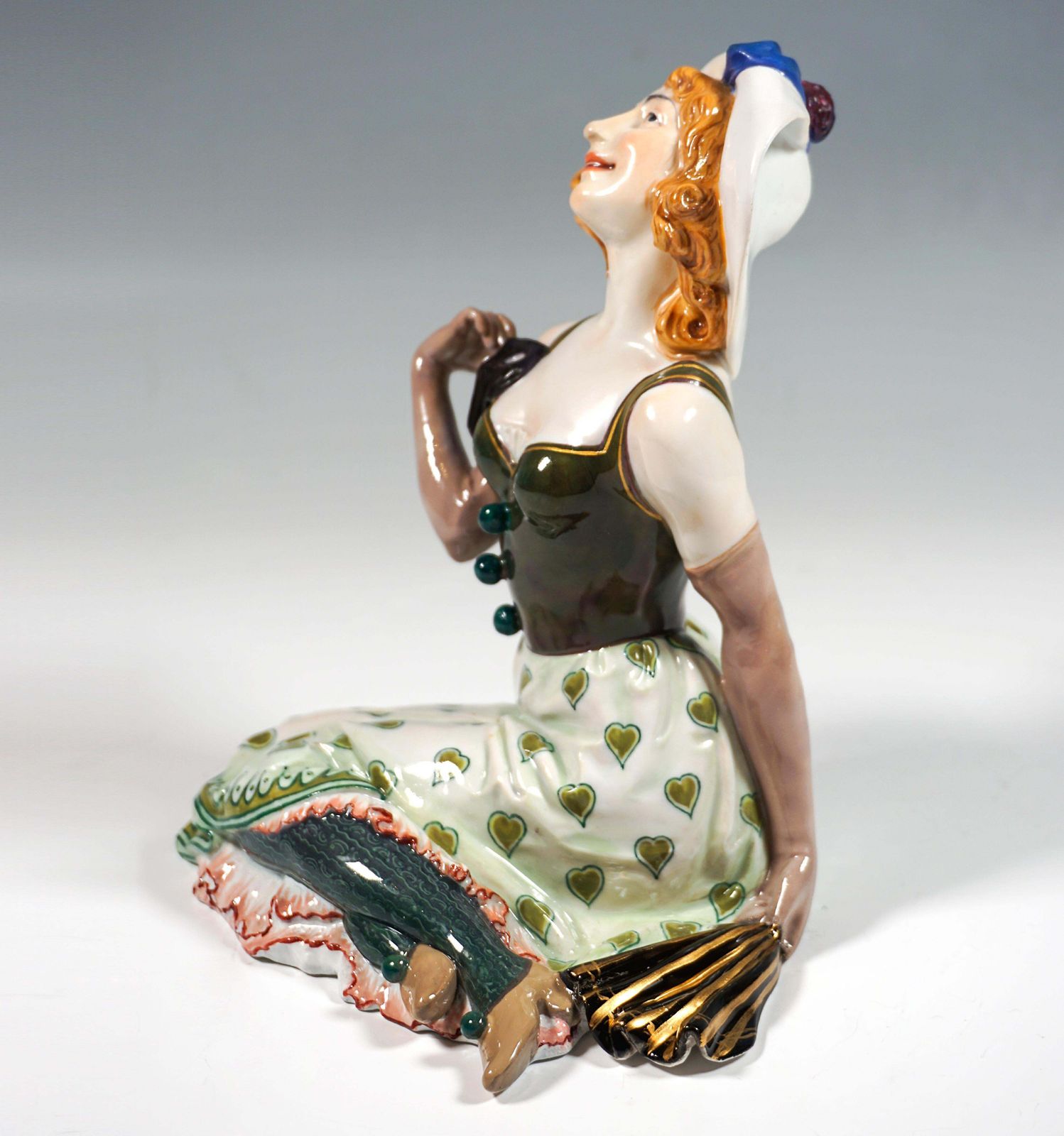 Art Nouveau Figurine 'Pierrette' By Martin Wiegand, Meissen Germany, Ca 1908 photo for sale