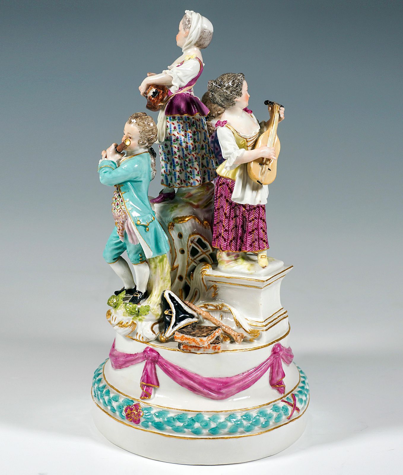 Baroque Meissen Porcelain Group Four Children Playing Music, J.J. Kaendler, 1770 photo Home Decor