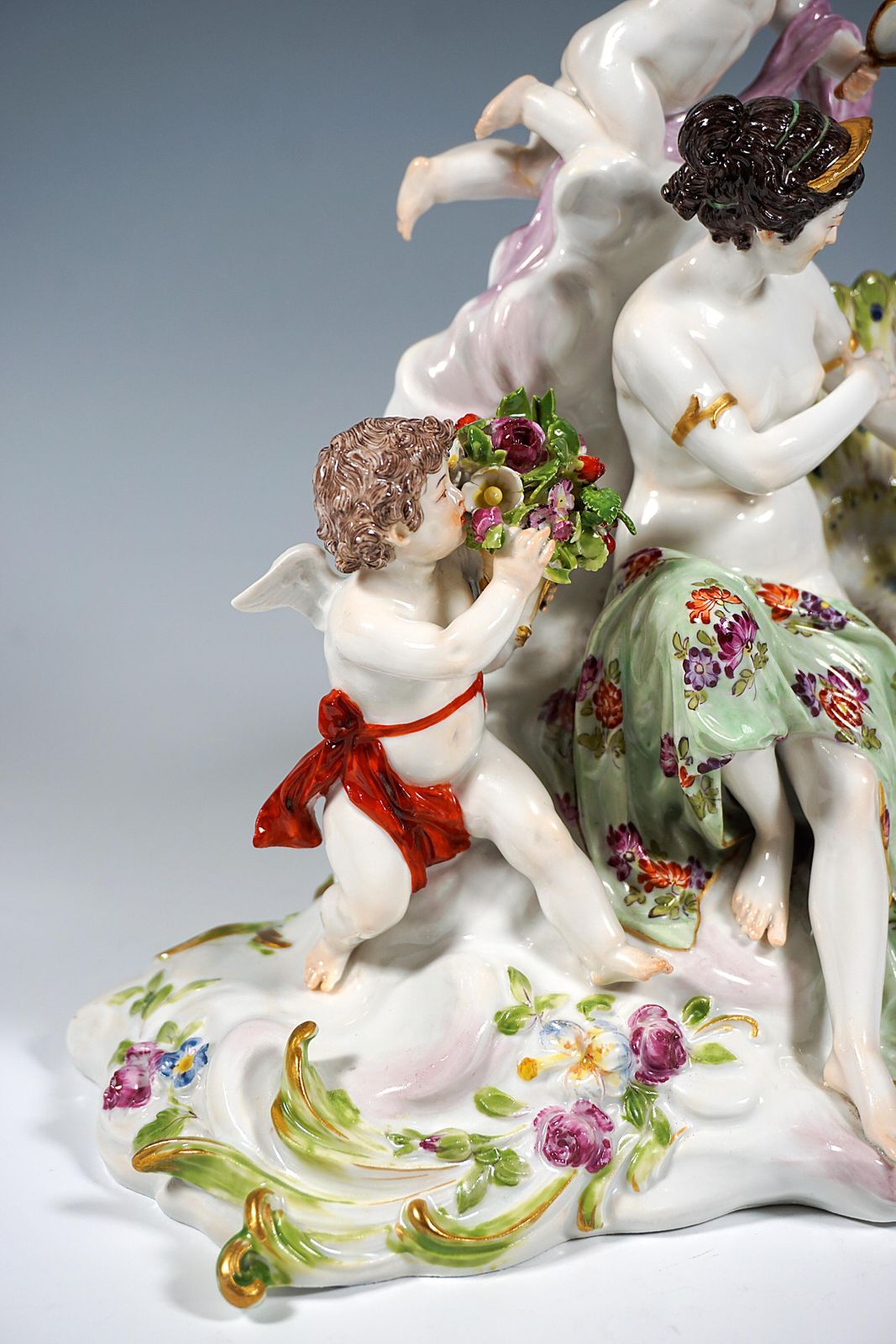 Meissen Art Nouveau Group 'The Air' By Paul Helmig, Germany, Around 1900 photo buy