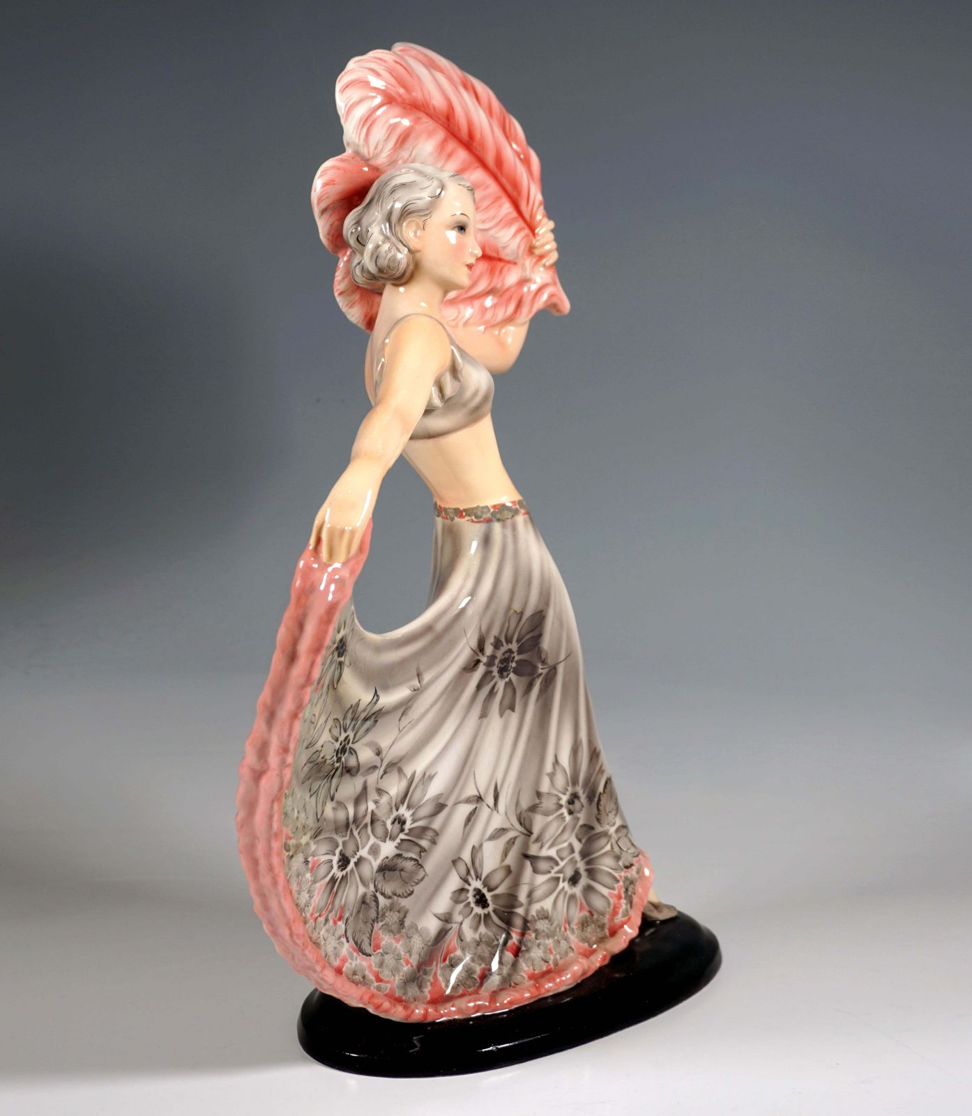 Goldscheider Art Déco Figure, 'Fan Dance', By Josef Lorenzl, Around 1939 photo Home Decor