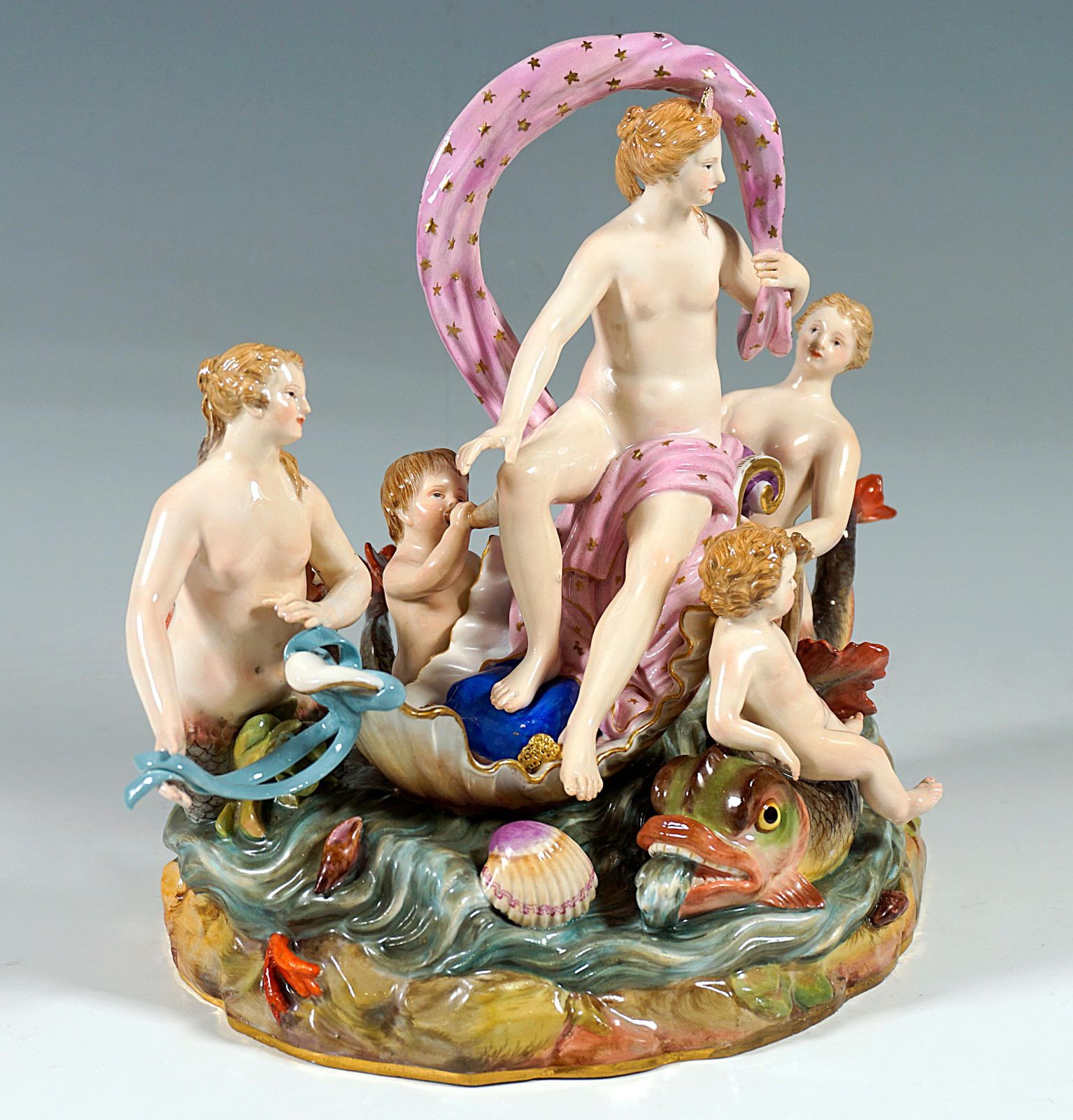 Meissen Allegorical Group 'The Water', By M.V. Acier, Germany, Around 1860 photo furniture