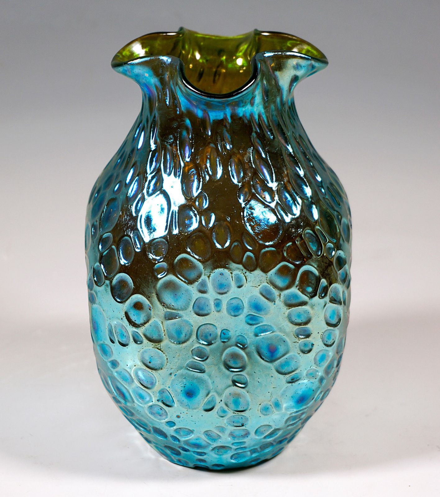 Loetz Art Nouveau Vase Crete Diaspora Silver Iris, Austria Hungary, Around 1902 photo furniture