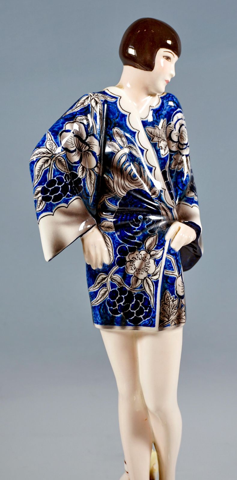 Goldscheider Art Déco Figure 'Kimono' Young Lady In Kimono By Stephan Dakon 1930 photo vinterior