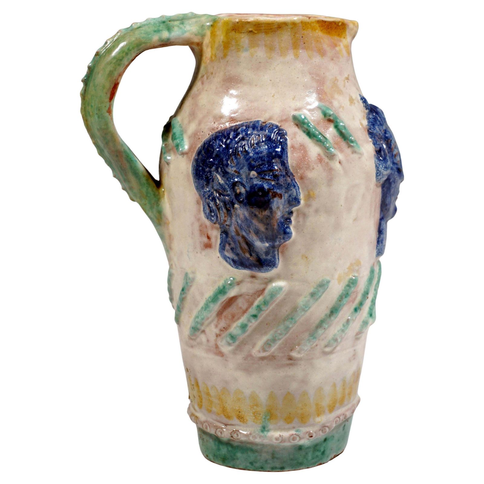 Wiener Werkstaette Art Ceramics Expressive Style Beer Mug By V. Wieselthier 1919