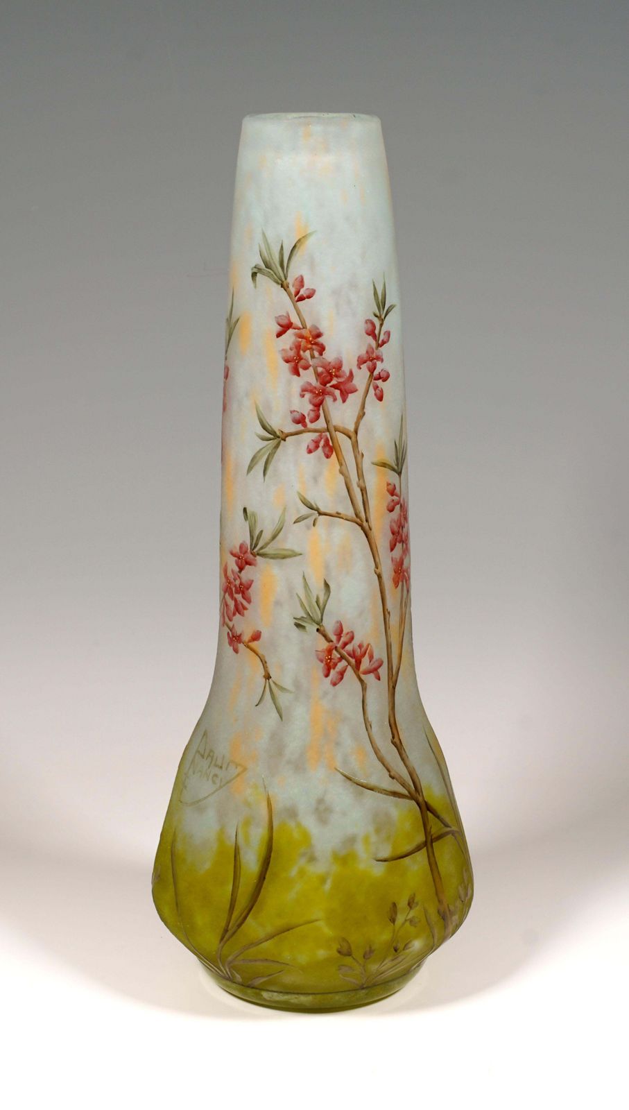 Large Art Nouveau Cameo Vase With Daphne Decor, Daum Nancy, France, 1910/15 photo furniture