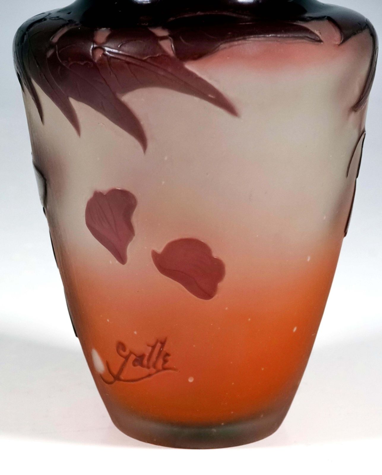 Art Nouveau Cameo Vase With Sweet Pea Decor, émile Gallé, Nancy, France, 1903/04 photo Home Decor