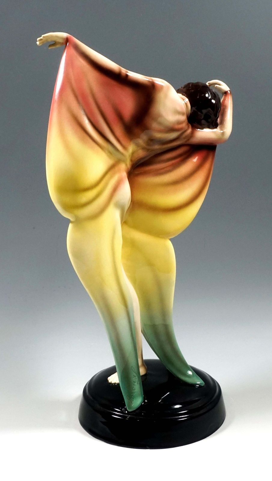 Goldscheider Art Déco Dancer In Butterfly Dress By Josef Lorenzl, Circa 1930 photo for sale