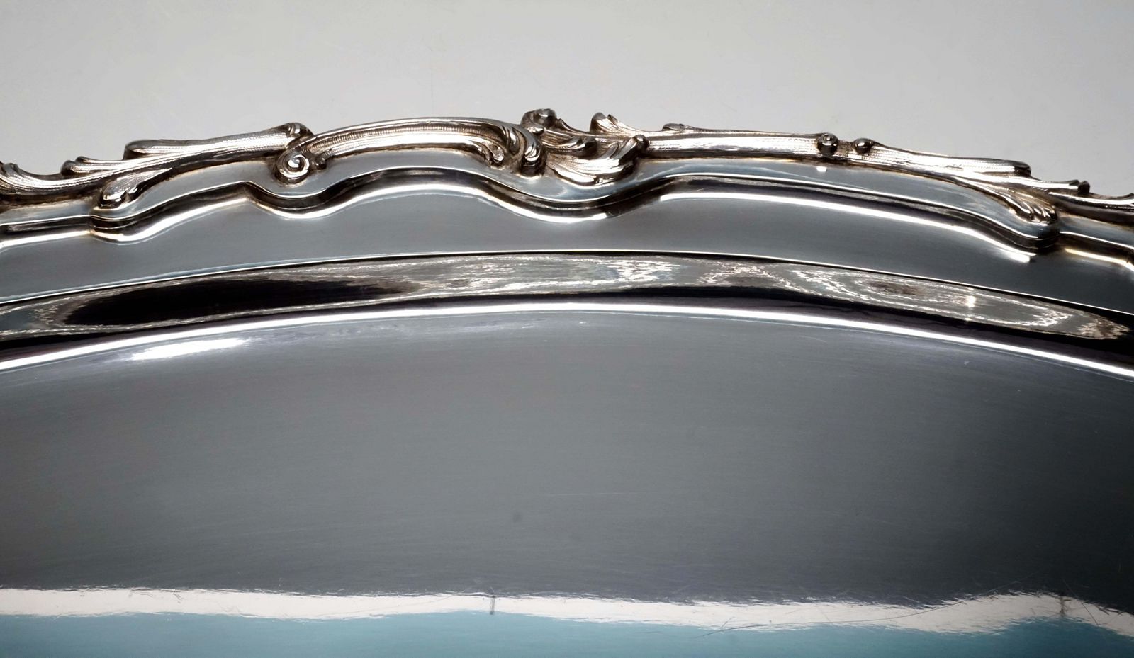 Large Viennese Art Nouveau Silver Platter In The Shape Of A Boat, Circa 1900 photo Home Decor