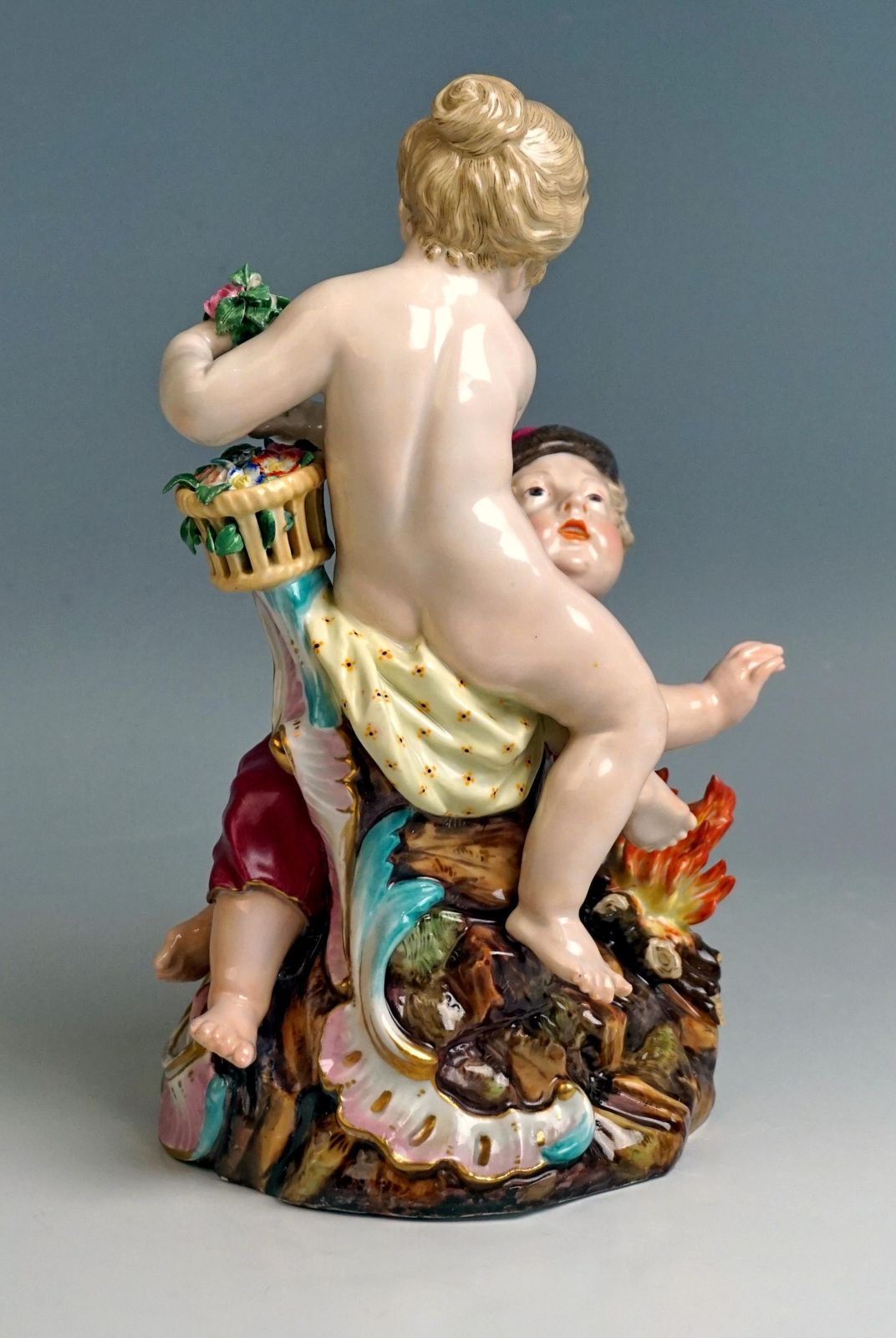 Meissen Two Figurine Groups Four Seasons Allegories By Kaendler, Circa 1850 photo for sale