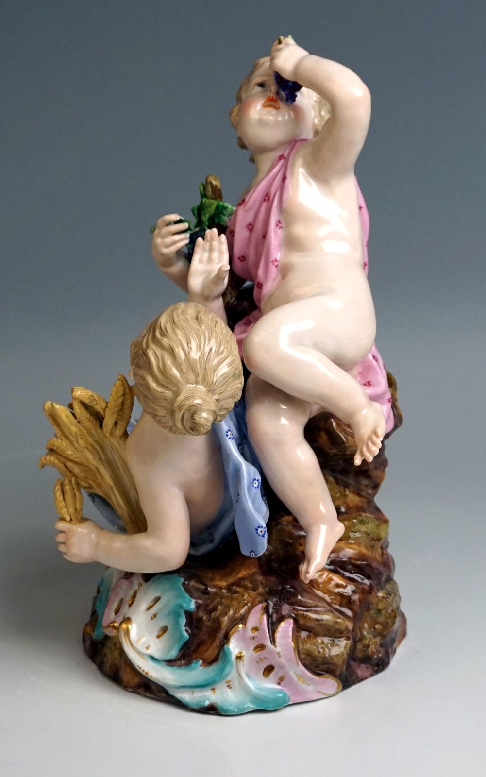 Meissen Two Figurine Groups Four Seasons Allegories By Kaendler, Circa 1850 photo buy
