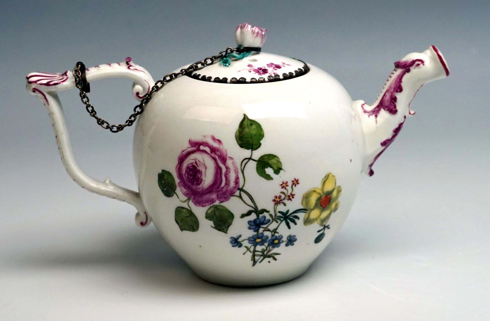 Meissen Tea Pot With Animal Spout And Flower Decoration Rococo Period Circa 1740 photo furniture