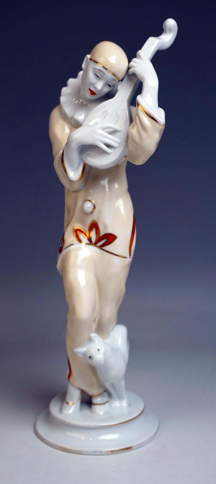 Rosenthal Art Déco Figurine Pierrot 'Ash Wednesday' Max Valentin Germany, 1922 photo vintage