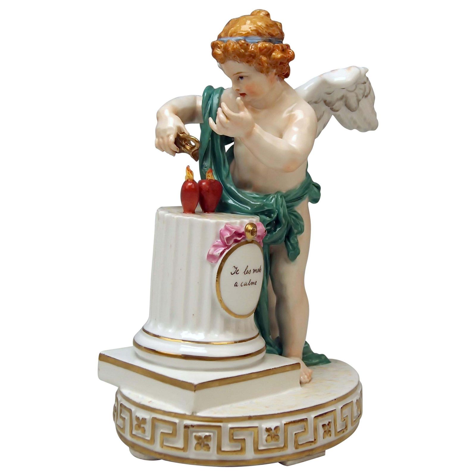 Meissen Tall Motto Child Je Les Mets A Calme G 29 Acier Marcolini Period