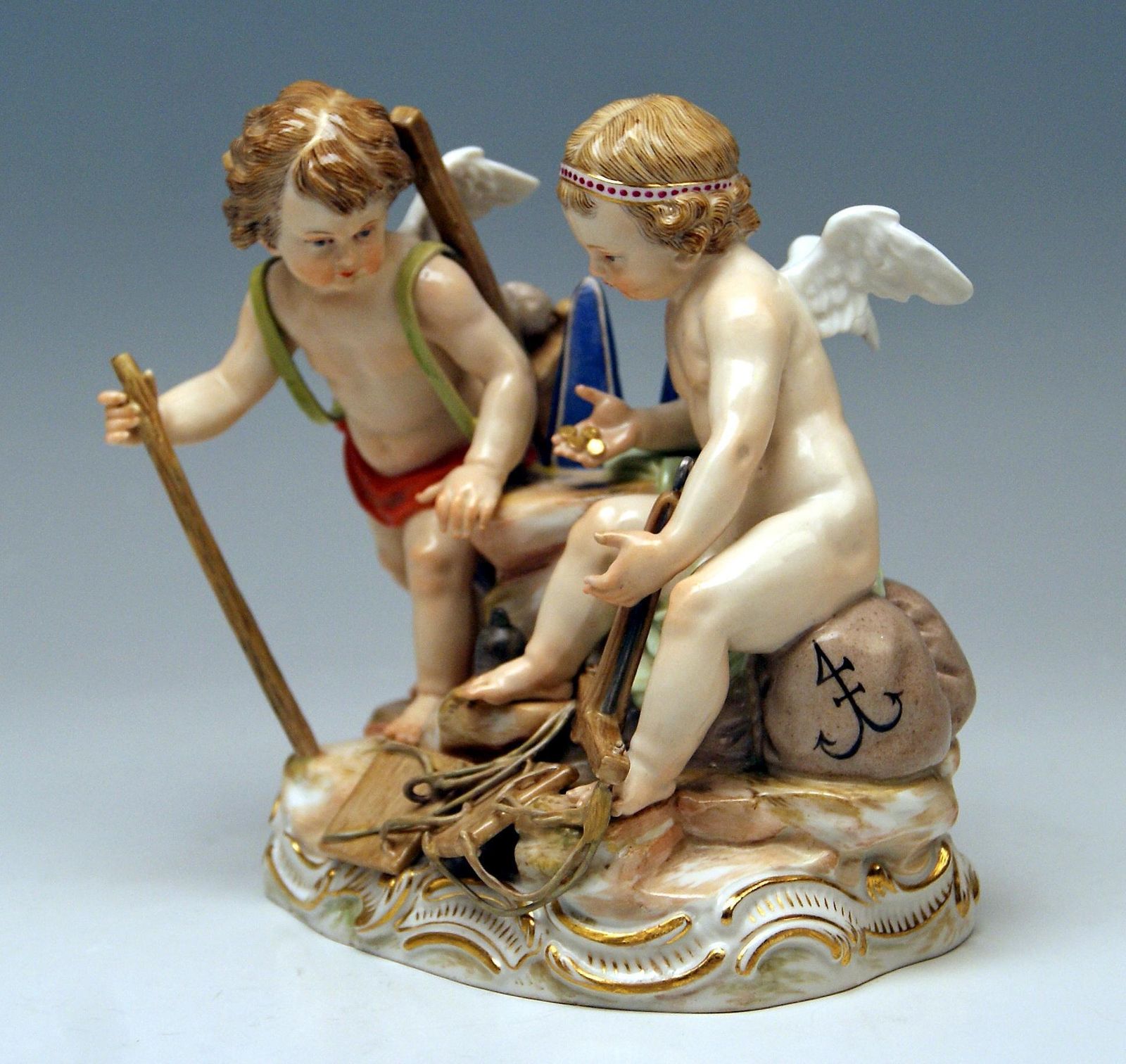 Meissen Figurines Cherubs Allegory Of Trading Model C42 By Schoenheit photo furniture